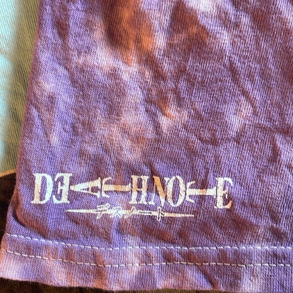 Death note L tshirt in purple tie dye